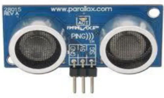 Gambar 2.2 Sensor Ultasonic PING))) [10]  Spesifikasi sensor: [10] 