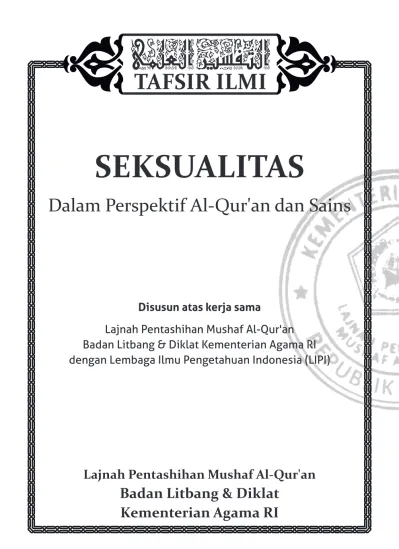 Tafsir Ilmi Seksualitas Dalam Perspektif Al Quran Dan Sains