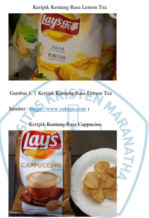 Gambar 1. 1 Keripik Kentang Rasa Lemon Tea                Sumber : (https://www.yukepo.com ) 