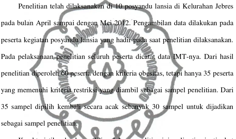 Tabel 4.3  Distribusi Sampel Berdasarkan Usia 