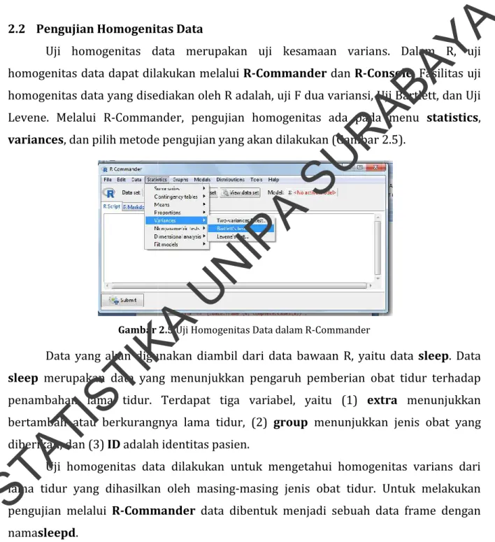 Gambar 2.4  Output Uji Kolmogorov