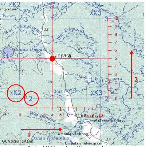 Gambar 4-11. Menentukan grid tanpa protraktor. 