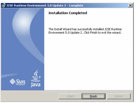 Gambar 4.6 Instalasi Java Virtual Machine 5  4.3.2.1.2  Instalasi MySQL server 