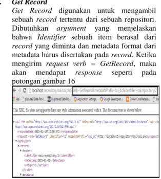 Gambar 13 Response GetRecords  KESIMPULAN DAN SARAN 