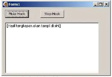 Gambar 1.4 Contoh form program utama  Berikut adalah kode sumber dari program utama: 