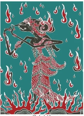Gambar 6. Master Desain 1 Dewi Sinta Membakar Diri  Sumber: Laurensia Inka, 2015 