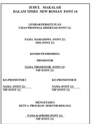 Gambar 2. Contoh format halaman pengesahan 