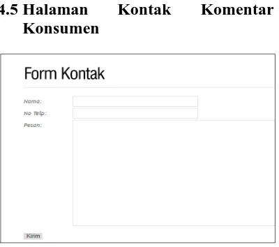 Gambar 4.5 Halaman Kontak Komentar   