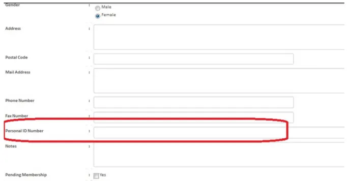 Gambar 2. Tampilan Data Pada Database Keanggotaan 