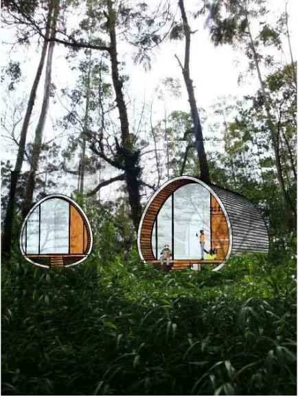Gambar 11.  Desain cottage pada Spot 2 
