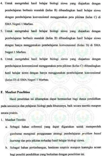 gambaran meogenai penggunaan strategi pembelajaran problem based 