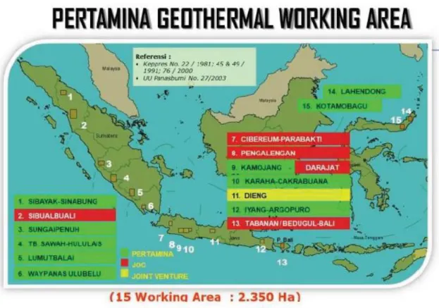 Gambar 2. 1 Area kerja Pertamina Geothermal [1] 