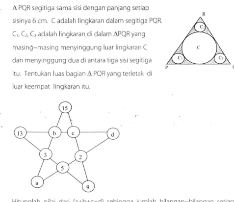 Gambar di atas  menunjukkan  daerah  yang  dibentuk  oleh  talibusur  dalam  lingkaran.