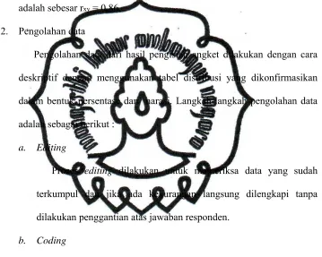 tabel selesai diproses dehingga harus segera disusun ke dalam suatu 