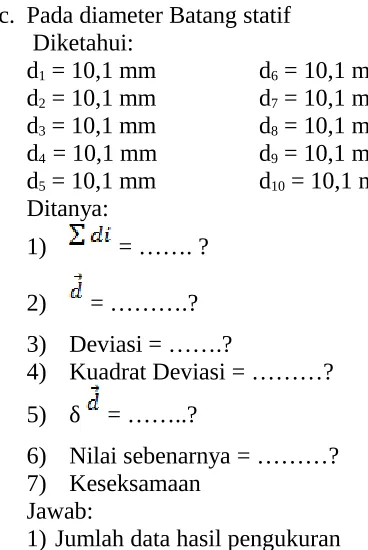 Tabel 1.6.Hasil pengamatan diameter pada kelereng