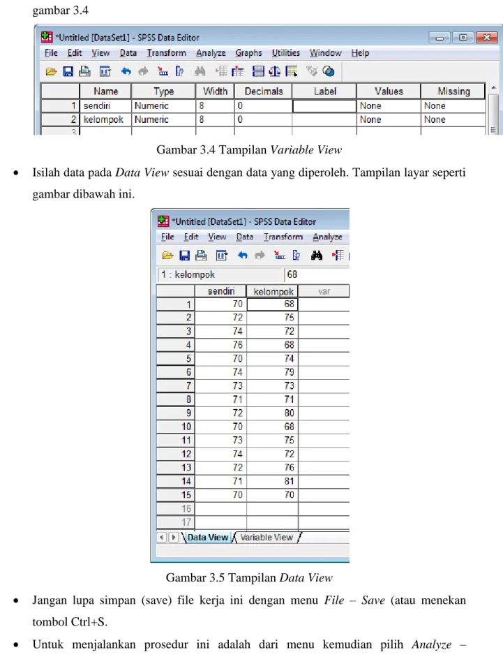 Gambar 3.4 Tampilan Variable View 