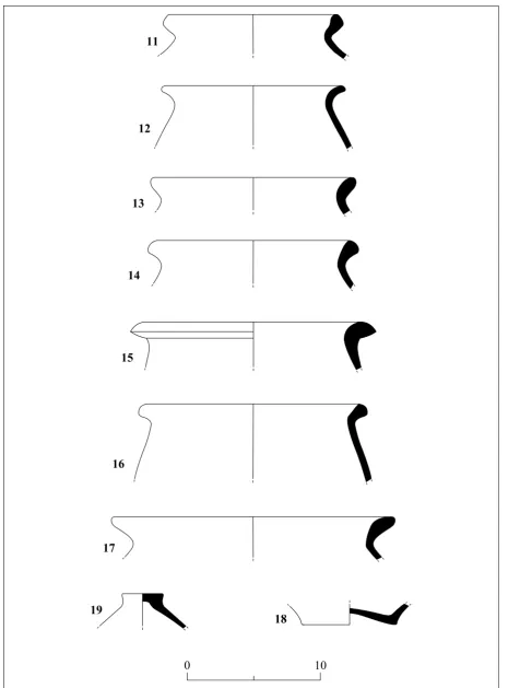 Fig. 13. Ceramic fragments found at the northern foot of the tower. 