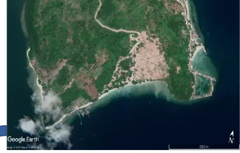 Gambar 7. Lokasi Kawasan Pantai Teluk Pandan  (Sumber : Google Earth, Oktober 2020) 