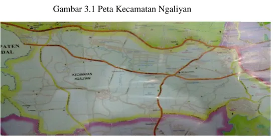 Gambar 3.1 Peta Kecamatan Ngaliyan 
