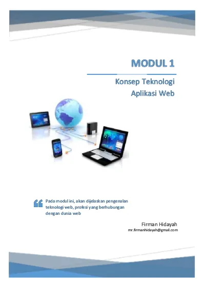 Modul 1 - Konsep Teknologi Aplikasi Web