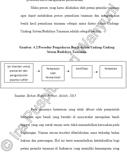 Gambar. 4.2 Prosedur Pengedaran Benih dalam Undang-Undang 