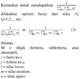 Tabel 2. Tabel Kriteria 
