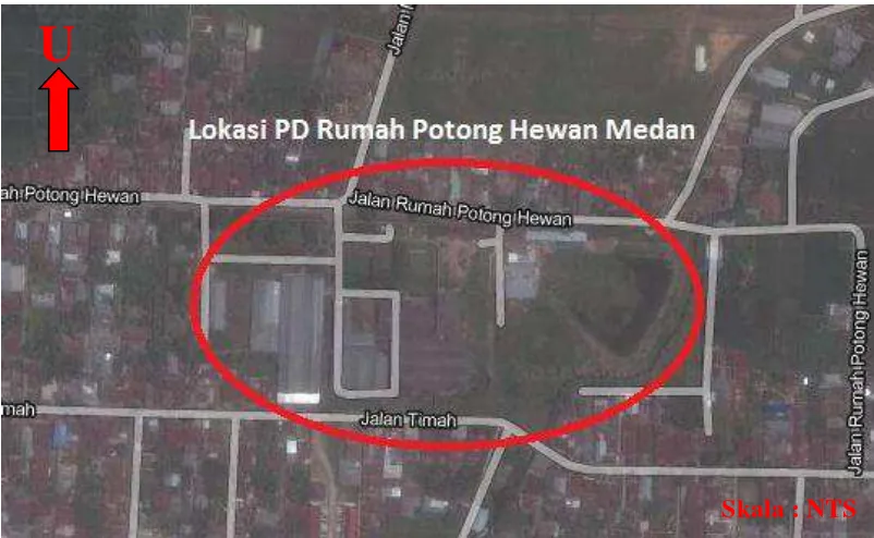 Gambar 3.1 Lokasi Perusahaan Daerah Rumah Potong Hewan Medan 
