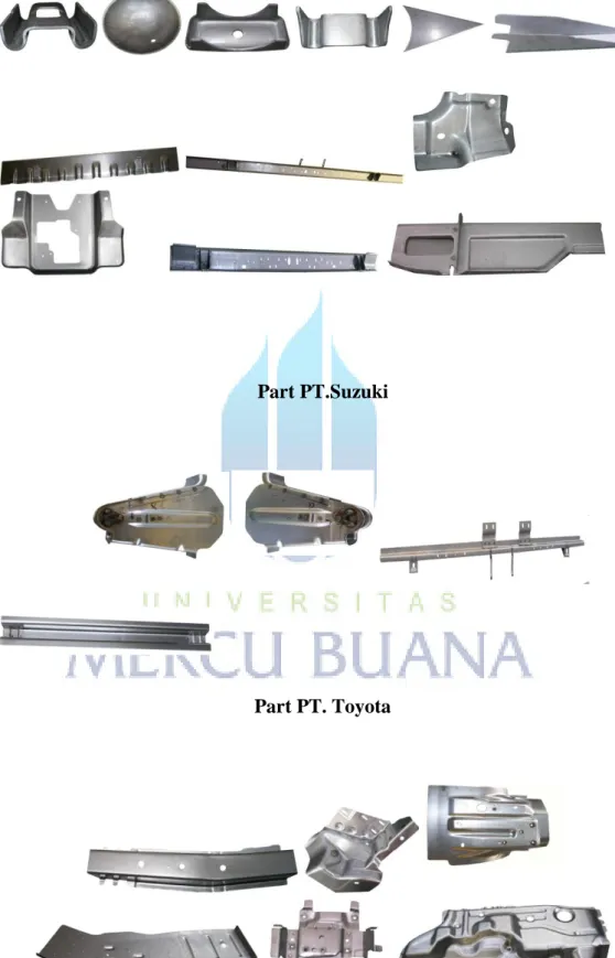 Gambar 4.9. Beberapa komponen part otomotif yang dihasilkan PT. MAJ 