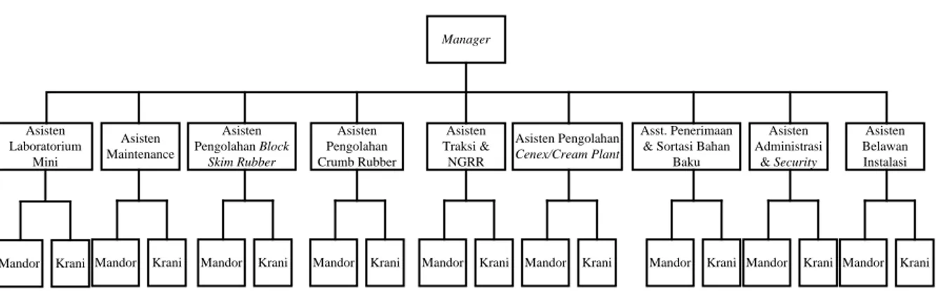 Gambar 2.1.Struktur Organisasi PT. Bakrie Sumatera Plantations, Tbk. 