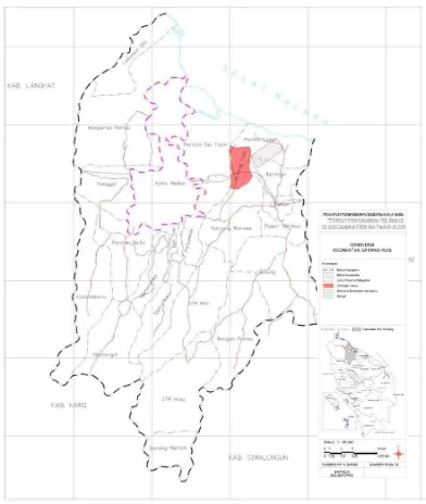 Gambar 4.1 Peta Orientasi Kecamatan Batang Kuis (Bappeda Kabupaten Deli Serdang, 2016) 