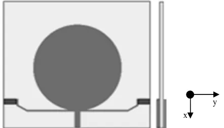 Figure 1.  Shape of proposed antenna for investigations 