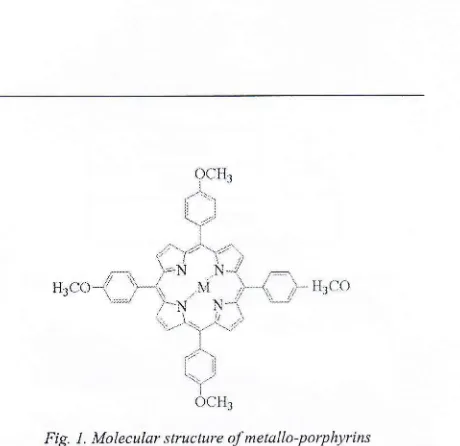 Fig. 1 . Moleculdr structure of metallo-porphyrins