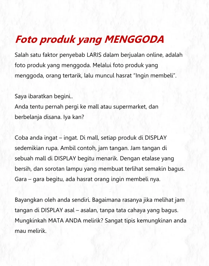 Foto produk yang MENGGODA