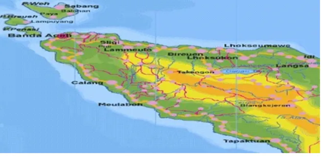 Gambar 1.Peta Provinsi Nangroe Aceh Darussalam
