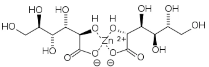 Gambar 7. Struktur Kimia Zink Glukonat 