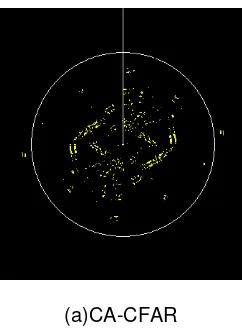 Figure 1. Echo signal of object and noise plotted on PPI scope 