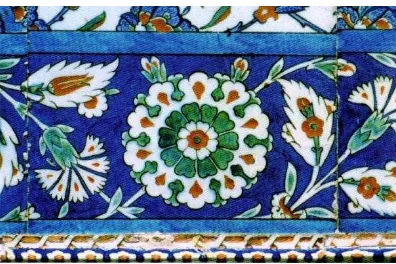 Gambar 2.7 Ornamen pada Ubin Iznik dari Masjid Selimiye, Turki  Sumber : (Chapman, Caroline