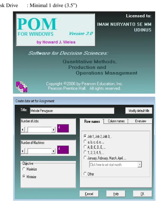 Gambar 1.3  software quantitative management POM 
