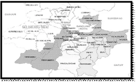 Gambar 1.  Peta Wilayah Kabupaten Bandung