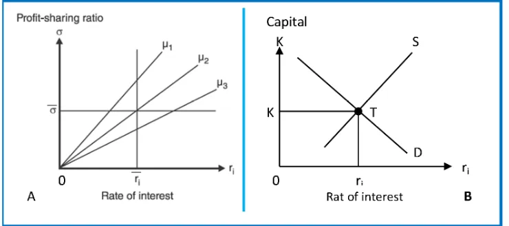 Figure 2: Profit sharing ratio in a state of equilibrium in Islamic Finance 
