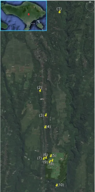 Gambar 1. Sebaran Lokasi Penelitian di Desa Getasan.