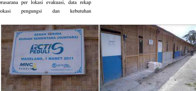 Gambar 5. Lokasi Huntara (Hunian Sementara) di Daerah Penelitian (Kumalawati, 2011) 