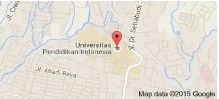 Gambar 3.1 Peta letak Universitas Pendidikan Indonesia 