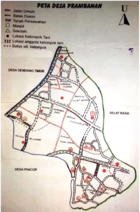 Gambar 2.7. Peta desa Prambanan  Dokumentasi peneliti 