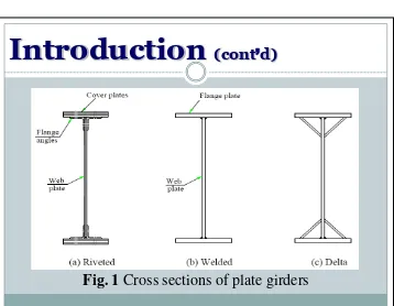 Fig. 1 Cross sections of plate girders  