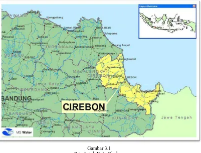 Gambar 3.1 Peta Letak Kota Cirebon 