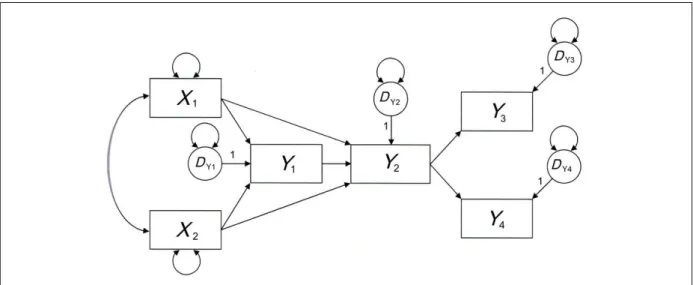 Gambar 1.1  Contoh model jalur  