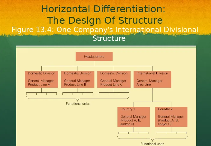 Figure 13.4: One CompanyThe Design Of Structure’s International Divisional 