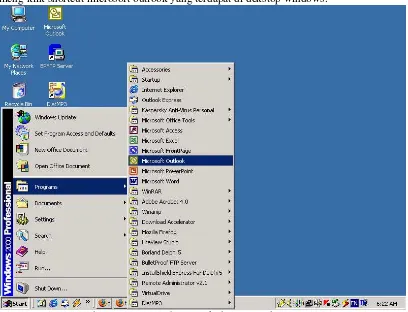 Gambar 3. 1 Microsoft Outlook dalam Windows 2000 