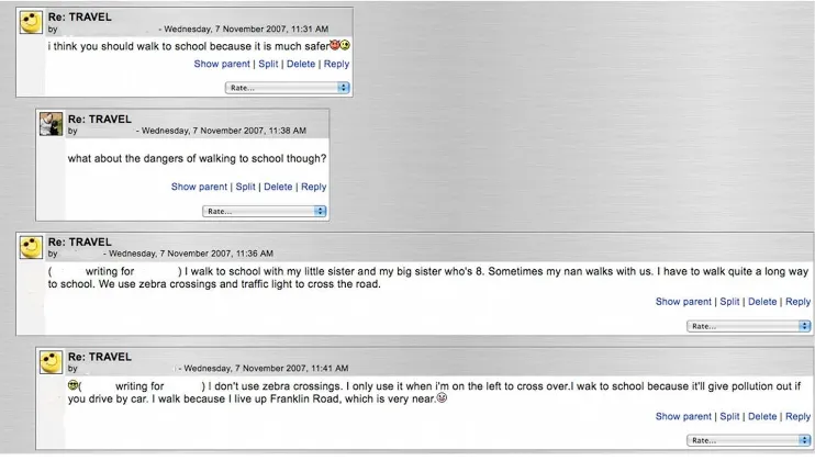 Figure 3. Extract from discussion forum. 